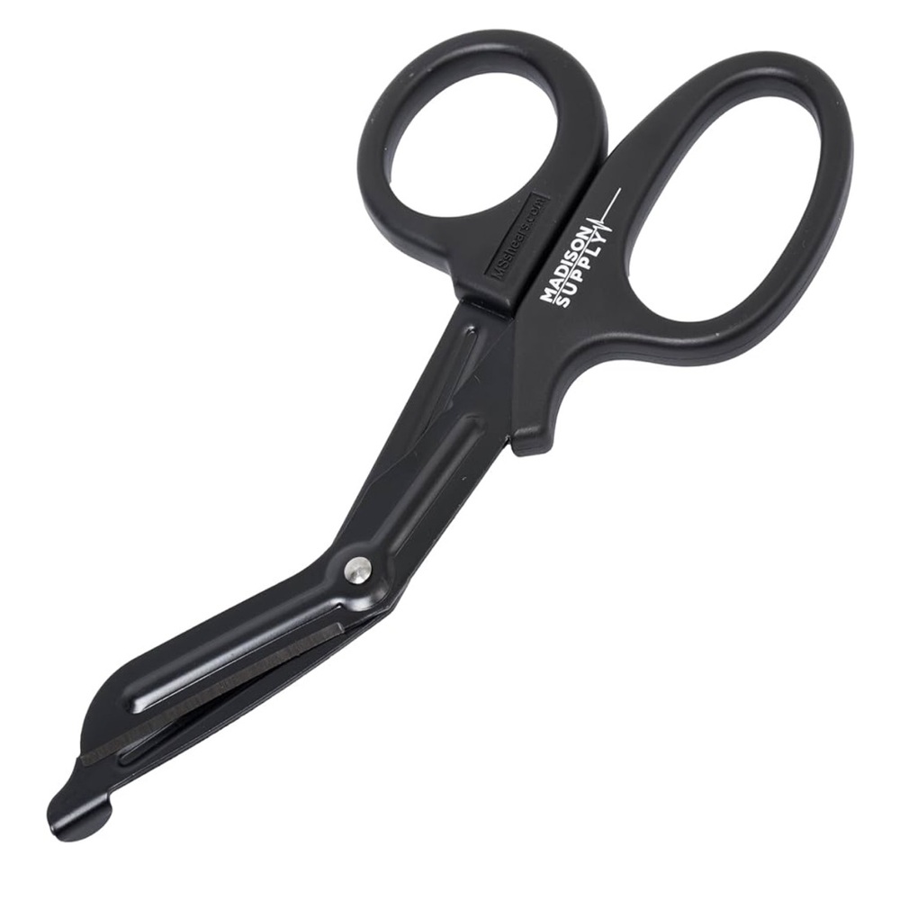 Madison Supply 7.5 Inches Premium Stainless Steel Nurse Scissors Black